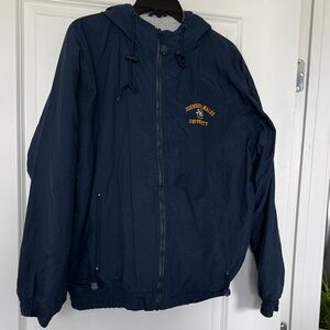 Navy Blue Hooded Jacket - JWU - Size M